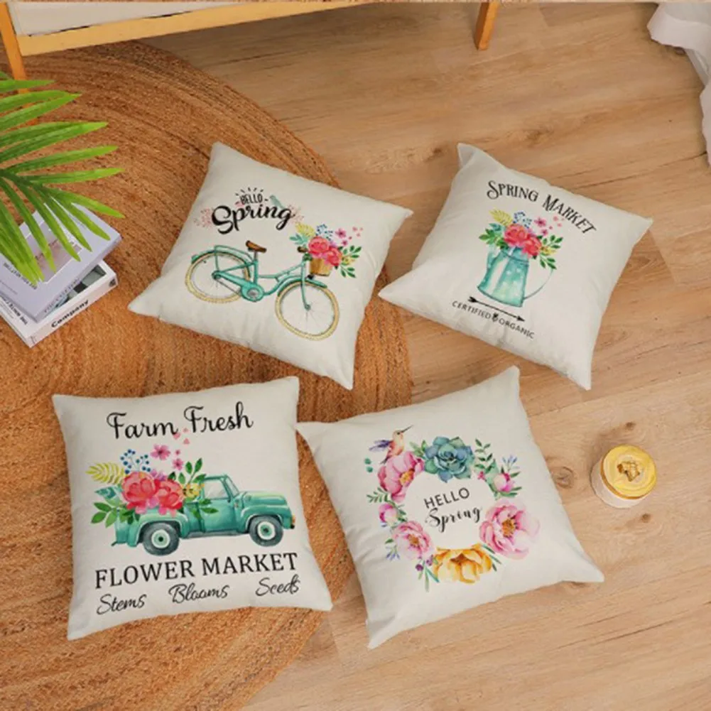 Spring Home Decor Cushion Cover 18x18 Inch Living Room Bedroom Decorative Linen Pillowcases Flowers Bike Printed Pillow Cover
Spring Home Decor Cushion Cover 18x18 Inch Living Room Bedroom Decorative Linen Pillowcases Flowers Bike Printed Pillow Cover
