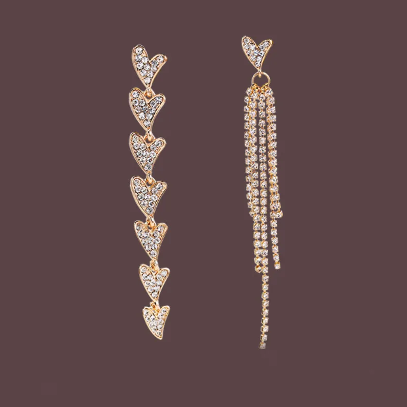 Vintage Tassel Chain Dangle Earrings For Women Rhinestone Heart Shape Sweet Boho Jewelry Earrings Accessories Wholesale 2021 New
Vintage Tassel Chain Dangle Earrings For Women Rhinestone Heart Shape Sweet Boho Jewelry Earrings Accessories Wholesale 2021 New