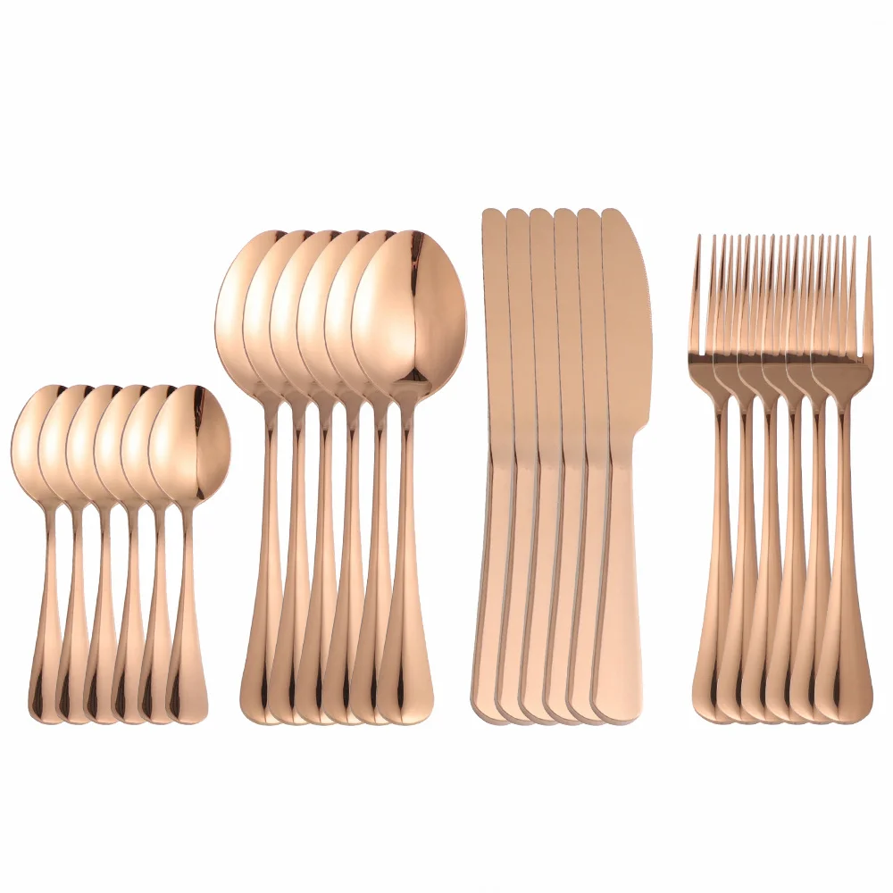 Tableware Set Rose Gold Stainless Steel Cutlery Luxury Dinnerware Fork Knife Spoon Set Flatware Kitchen Utensils Dropshipping
Tableware Set Rose Gold Stainless Steel Cutlery Luxury Dinnerware Fork Knife Spoon Set Flatware Kitchen Utensils Dropshipping