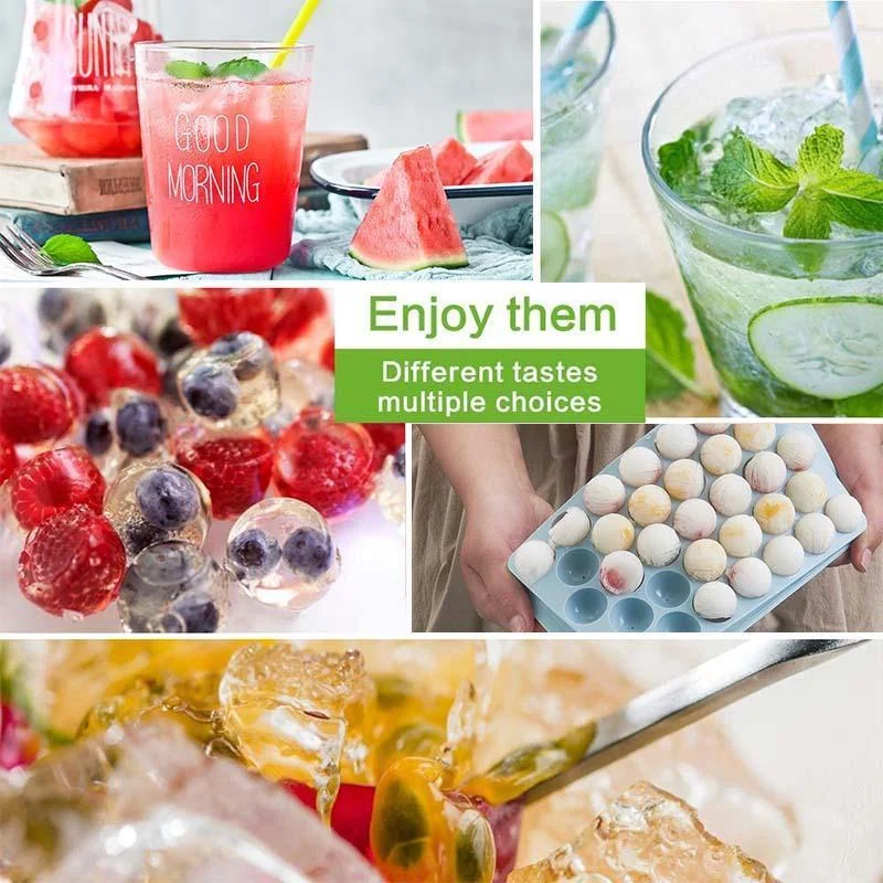 Plastic Molds Ice Tray 33 Grid 3D Round Ice Molds Home Bar Party Use Round Ball Ice Cube Makers Kitchen DIY Ice Cream Moulds
Plastic Molds Ice Tray 33 Grid 3D Round Ice Molds Home Bar Party Use Round Ball Ice Cube Makers Kitchen DIY Ice Cream Moulds