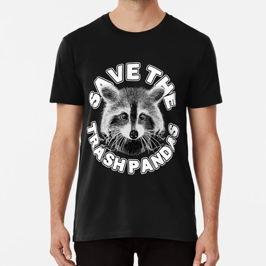 Save the Trash Pandas енот животных Футболка мусор панда Забавные милые животные руки