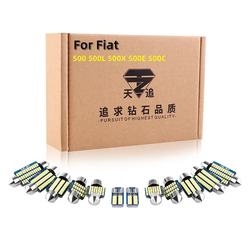 For Fiat 500 500L 500X 500E 500C 2007-2018 Vehicle LED Interior Map Dome Trunk Light Kit Canbus Car Lighting Accessories
For Fiat 500 500L 500X 500E 500C 2007-2018 Vehicle LED Interior Map Dome Trunk Light Kit Canbus Car Lighting Accessories