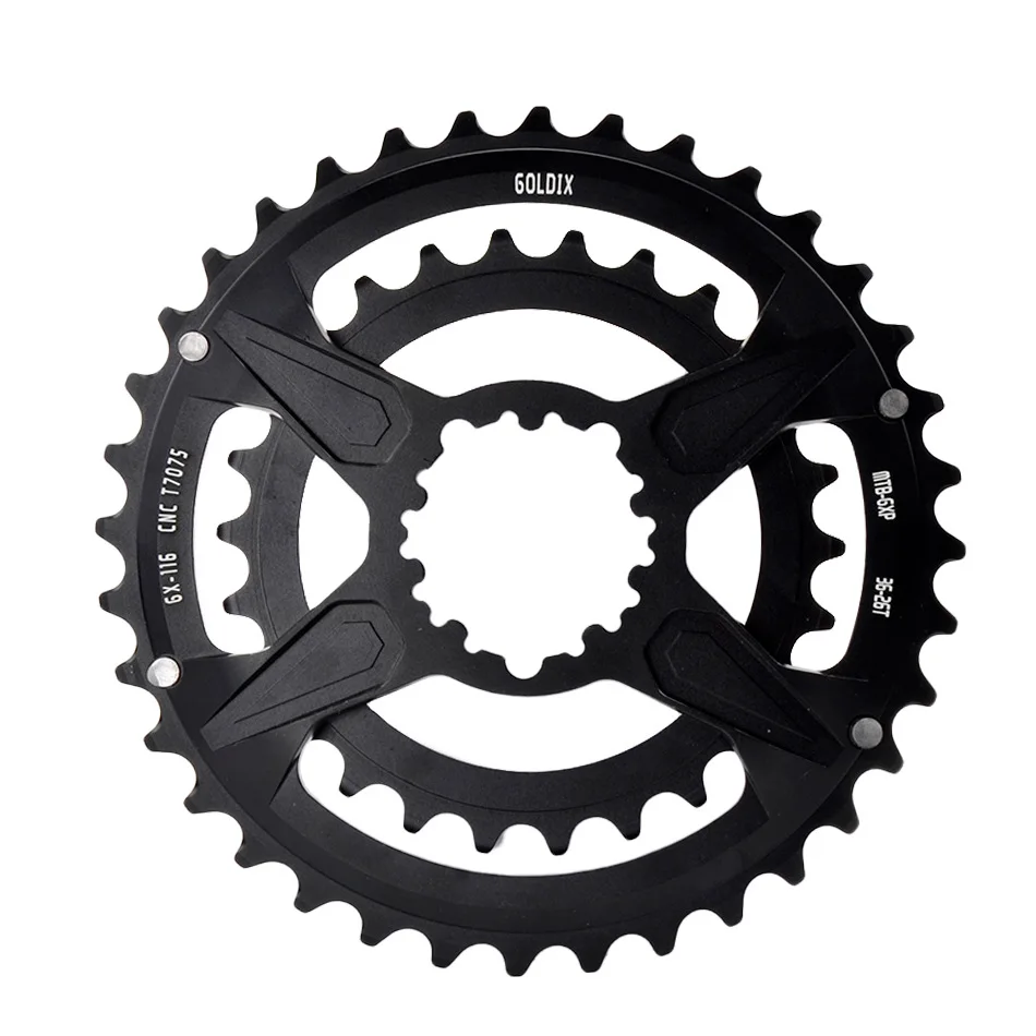 GOLDIX Bicycle Crank CNC 104 disc 170mm GXP Crank 36-26T/38-28T Tooth plate road folding bicycle wide narrow sprocket crankset
GOLDIX Bicycle Crank CNC 104 disc 170mm GXP Crank 36-26T/38-28T Tooth plate road folding bicycle wide narrow sprocket crankset