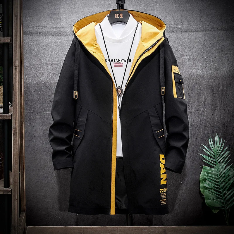 New Autumn Jacket Loose Male Clothing Bring Hat Motion Leisure Time Long Coat Serve streetwear windbreaker Black Japan Style
New Autumn Jacket Loose Male Clothing Bring Hat Motion Leisure Time Long Coat Serve streetwear windbreaker Black Japan Style