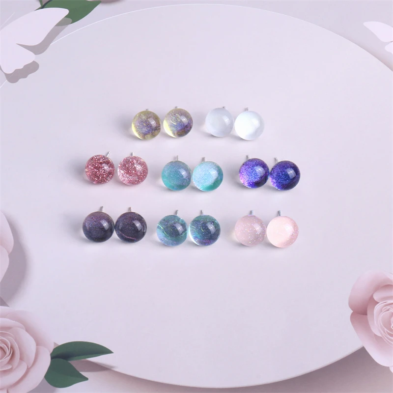 Shiny Round Small Stud Earrings for Women Girls 2021 New Funny Colorful Party Birthday New Year Gifts Jewelry Resin Earring
Shiny Round Small Stud Earrings for Women Girls 2021 New Funny Colorful Party Birthday New Year Gifts Jewelry Resin Earring