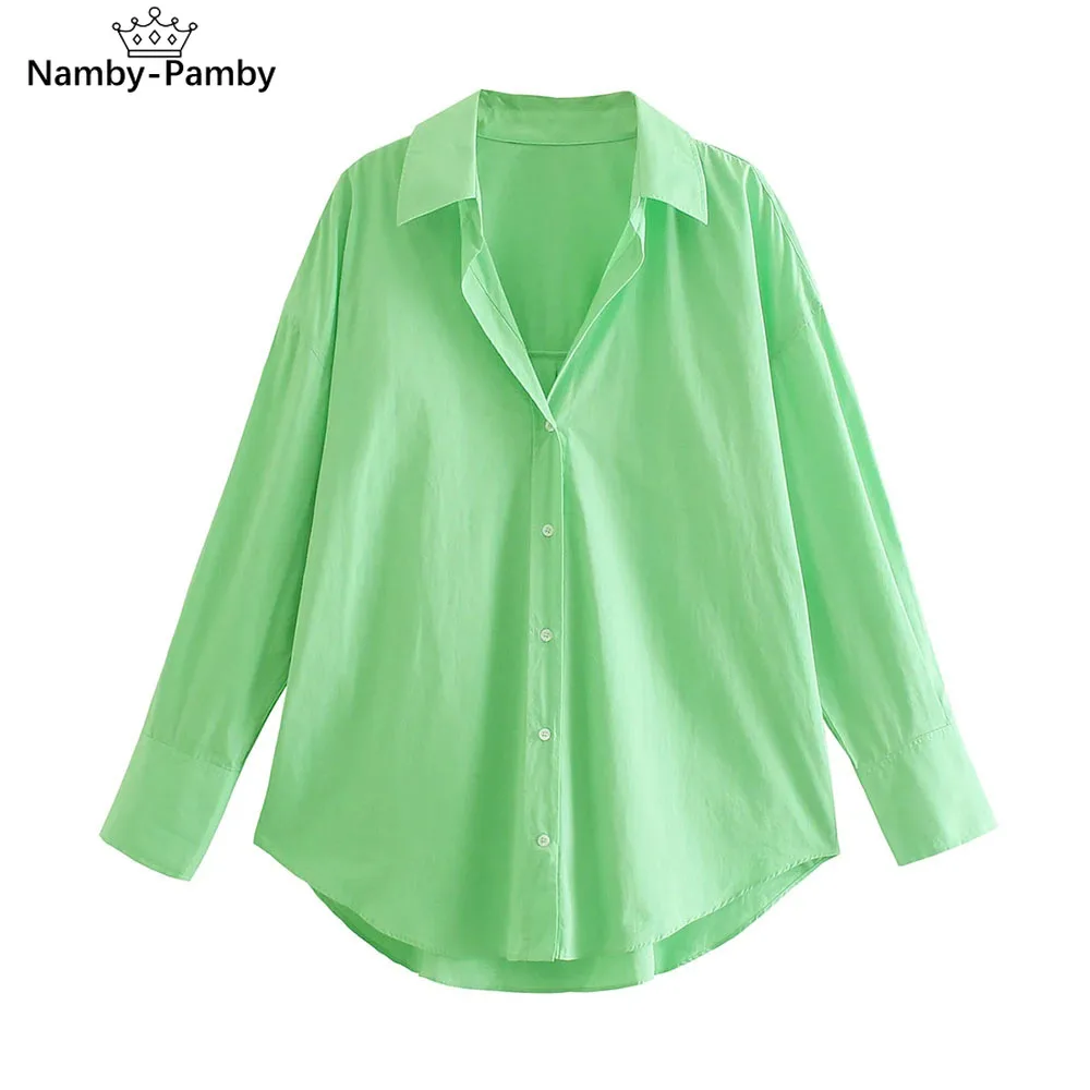2021 New Summer Women Vintage Cotton Green Oversize Blouse Female Streetwears Casual Single-Breasted Shirt Chic Blusas Top
2021 New Summer Women Vintage Cotton Green Oversize Blouse Female Streetwears Casual Single-Breasted Shirt Chic Blusas Top