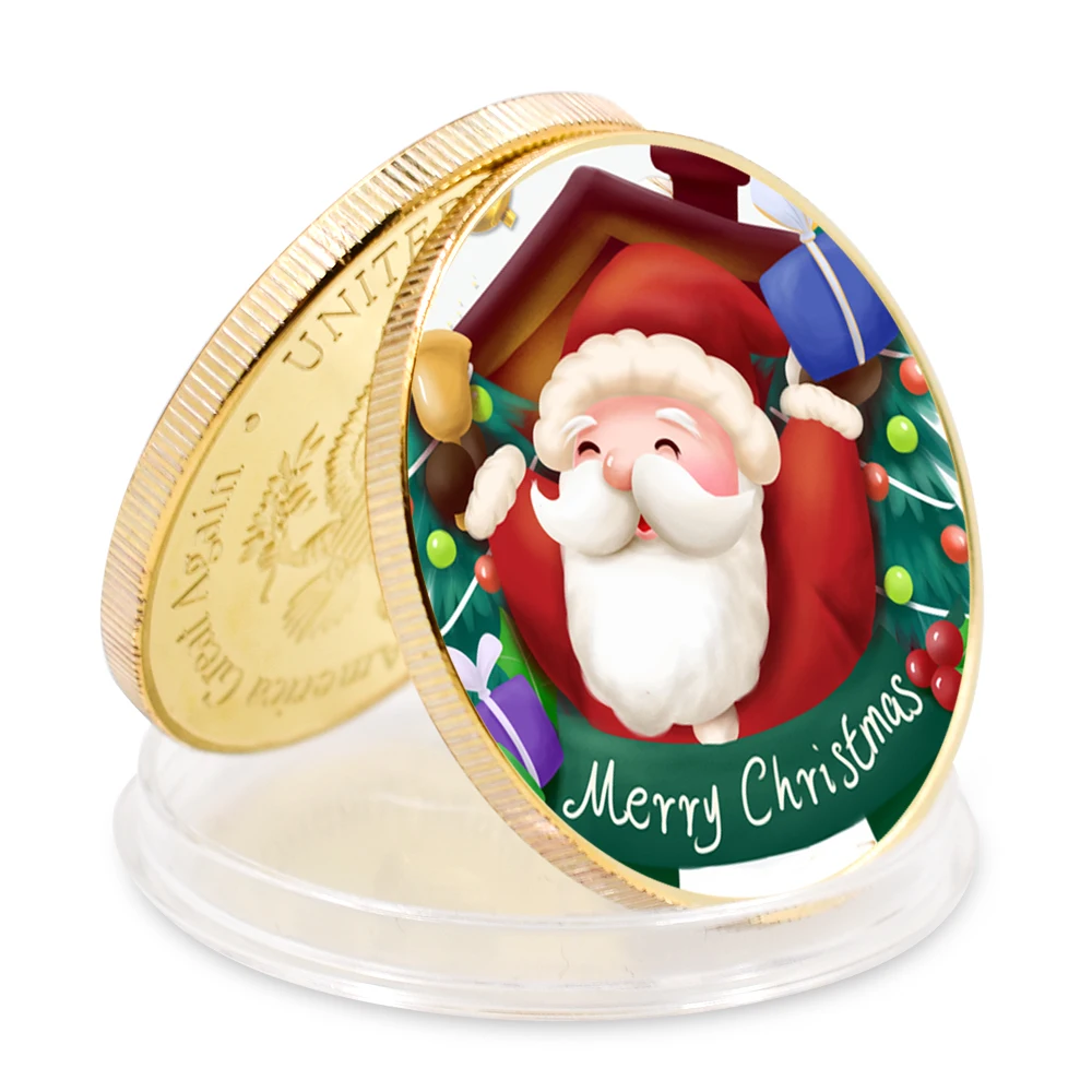 Luxury Souvenir Gifts Gold Plated Metal Coin Merry Christmas Challenge Coin Worth Collection
Luxury Souvenir Gifts Gold Plated Metal Coin Merry Christmas Challenge Coin Worth Collection
