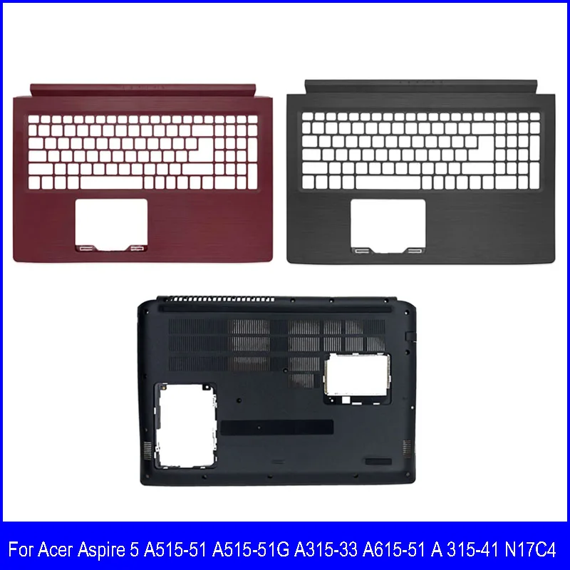 

NEW Laptop Palmrest For Acer Aspire 5 A515-51 A515-51G A315-33 A615-51 A 315-41 N17C4 Upper Top Case Bottom C D Cover Red Black