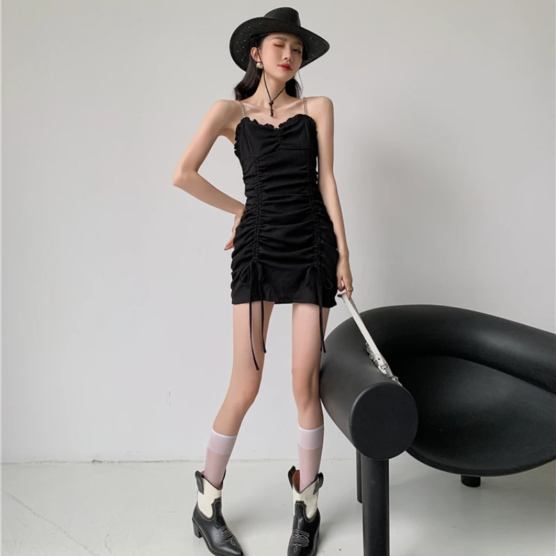 Kimotimo Sexy Tube Sling Dress Female Sheath Small V-neck Drawstring Folds Mini Dress Ins Hot Girls Style Fashion Streetwear
Kimotimo Sexy Tube Sling Dress Female Sheath Small V-neck Drawstring Folds Mini Dress Ins Hot Girls Style Fashion Streetwear