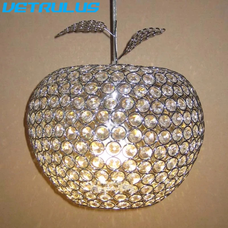 Modern Chrome Lustre Apple Modeling LED Crystal Chandelier Crystal Lamp E27 Chandelier Lighting Fixture Pendant Ceiling Lamp
Modern Chrome Lustre Apple Modeling LED Crystal Chandelier Crystal Lamp E27 Chandelier Lighting Fixture Pendant Ceiling Lamp