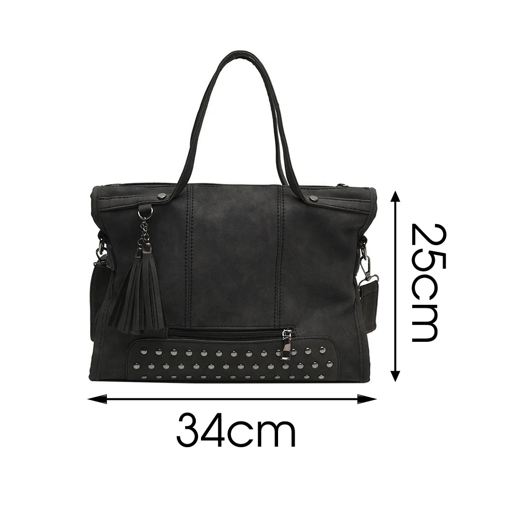 Fashion Large Quality Leather Female Crossbody Bag New Women Top-handle Bags with Rivets Vintage Larger Capacity Tote Bags Sac
Fashion Large Quality Leather Female Crossbody Bag New Women Top-handle Bags with Rivets Vintage Larger Capacity Tote Bags Sac
