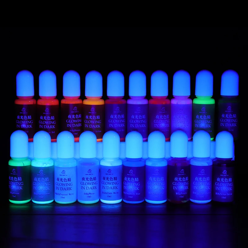 20 Glowing in Dark Kleur Epoxyhars Pigment Kit Vloeibare Epoxyhars Kleurstof Dye Sieraden Maken DIYcarft 
20 Glowing in Dark Kleur Epoxyhars Pigment Kit Vloeibare Epoxyhars Kleurstof Dye Sieraden Maken DIYcarft