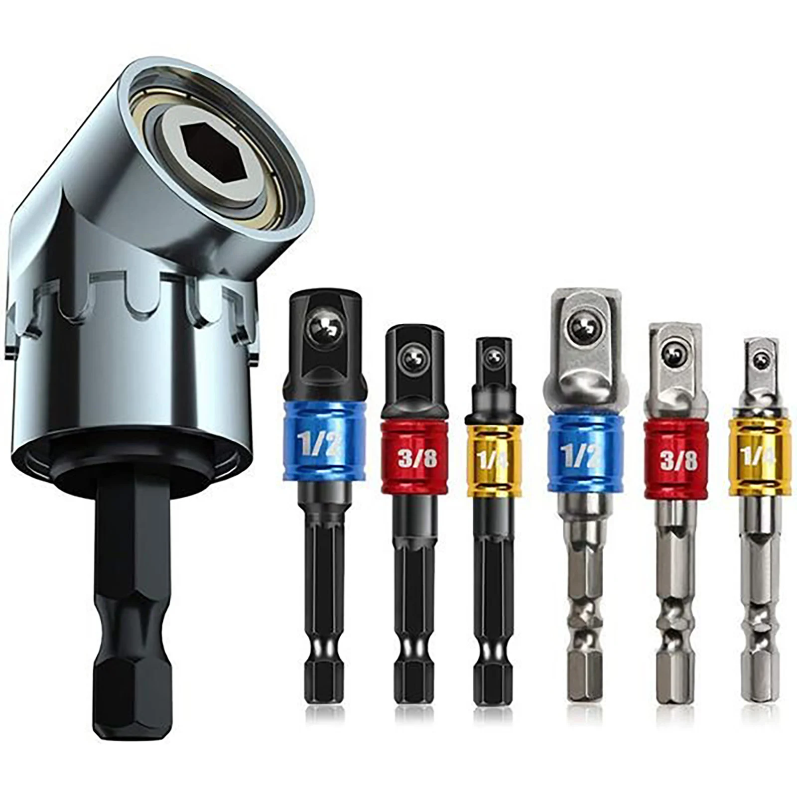 7pcs 105 Degree Electric Drill Corner Device and Color Connecting Rod Set Screwdriver Bit Holder Set
7pcs 105 Degree Electric Drill Corner Device and Color Connecting Rod Set Screwdriver Bit Holder Set
