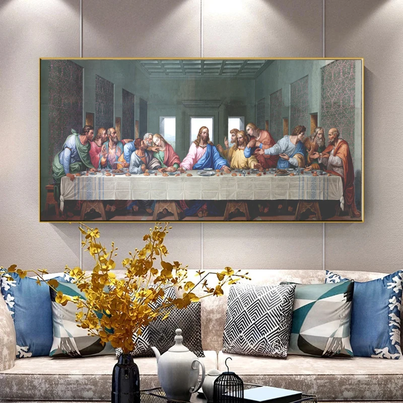 Leonardo Da Vinci's the Last Supper Posters and Print Wall Art Canvas Painting Famous Painting Art for Living Room Cuadros Decor
Leonardo Da Vinci's the Last Supper Posters and Print Wall Art Canvas Painting Famous Painting Art for Living Room Cuadros Decor