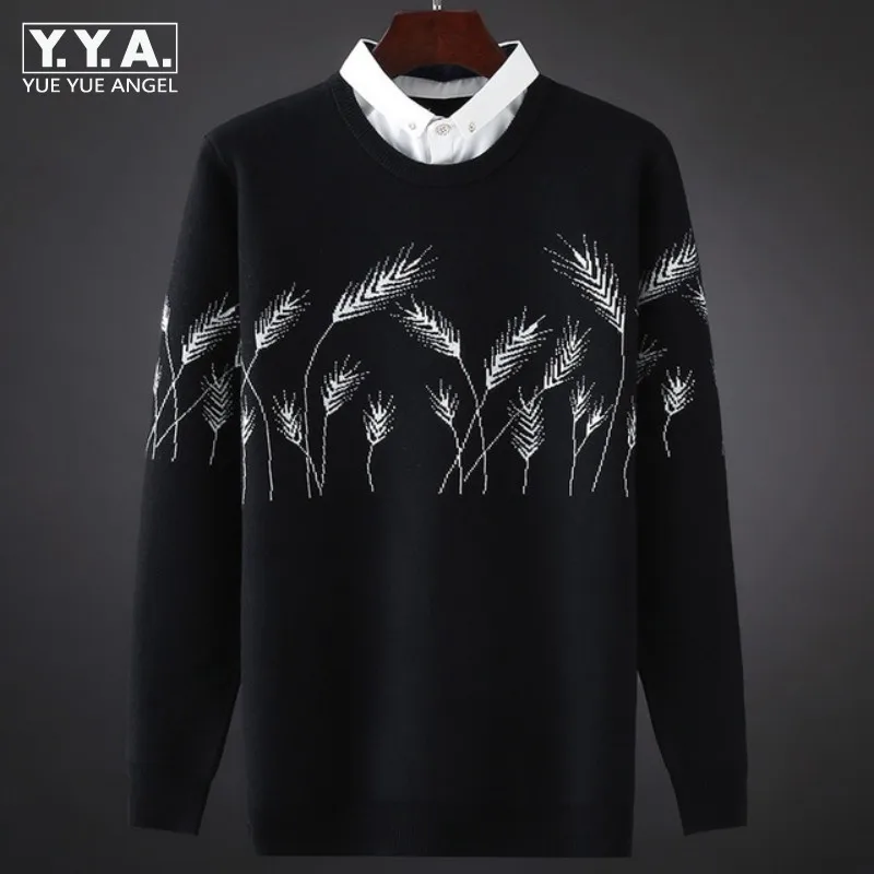 Men Fake Two-Piece Sweater Spliced Shirt-Collar Knitting Slim Fit Tops Autumn Winter Korean Style Thic Warm Pullover Fashion
Men Fake Two-Piece Sweater Spliced Shirt-Collar Knitting Slim Fit Tops Autumn Winter Korean Style Thic Warm Pullover Fashion