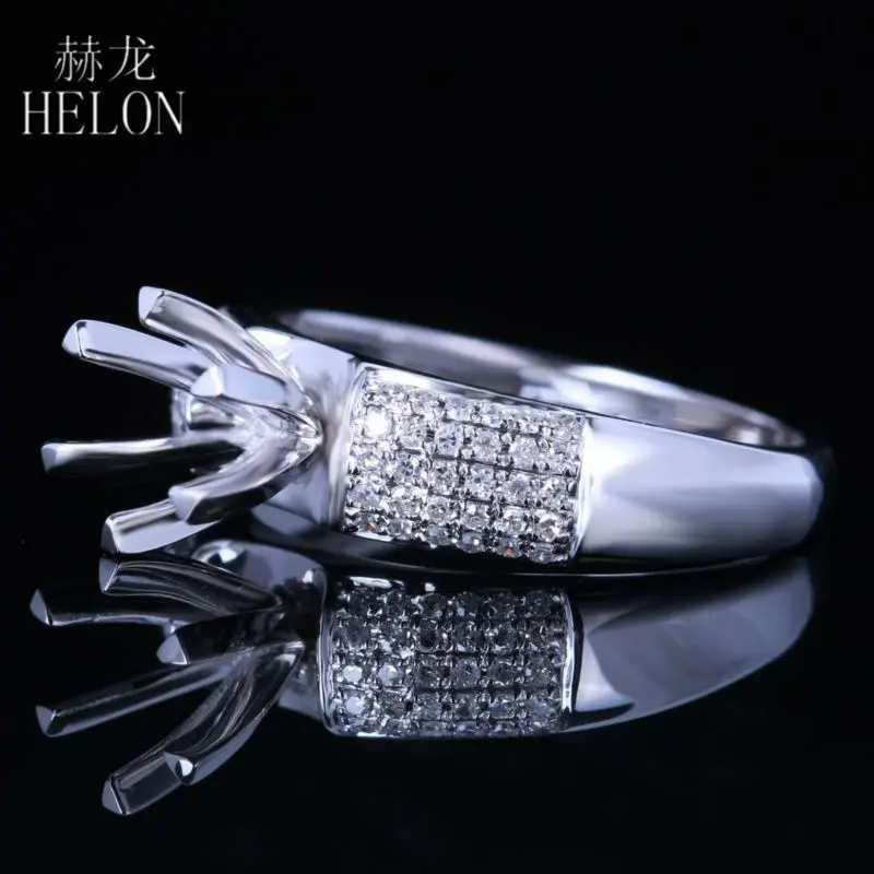 HELON Round 5.5-6.5mm Sterling Silver 925 0.3ct Natural Diamond Semi Mount Ring Setting Women Engagement Wedding Fashion Jewelry
HELON Round 5.5-6.5mm Sterling Silver 925 0.3ct Natural Diamond Semi Mount Ring Setting Women Engagement Wedding Fashion Jewelry