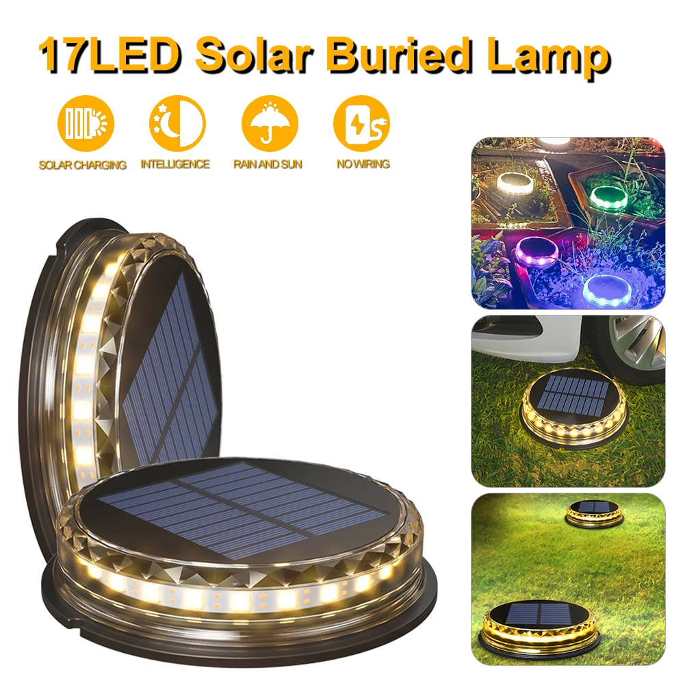 Garden Lawn Solar Ground Lights Waterproof Disk Lights with 8 LED Underground Lights for Yard Patio Stairs Decoration
Garden Lawn Solar Ground Lights Waterproof Disk Lights with 8 LED Underground Lights for Yard Patio Stairs Decoration