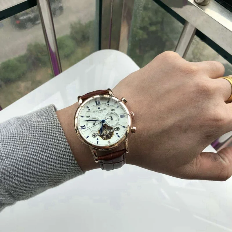 New Automatic Mechanical Men Watch Silver Blue Stainless Steel Transparent Sapphire Glass AAA Glide Watches 113
New Automatic Mechanical Men Watch Silver Blue Stainless Steel Transparent Sapphire Glass AAA Glide Watches 113