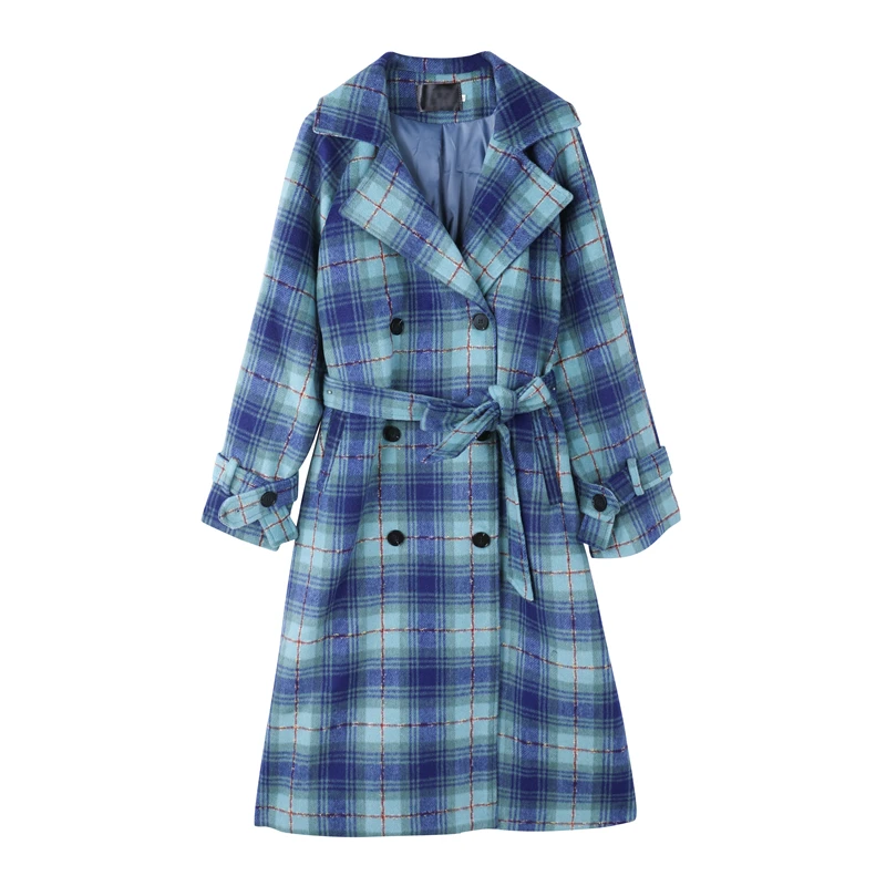 2021 New Winter Long Women's woolen coat women's fall Overknee loose plaid coat with belt thick warm overcoat NZ07
2021 New Winter Long Women's woolen coat women's fall Overknee loose plaid coat with belt thick warm overcoat NZ07