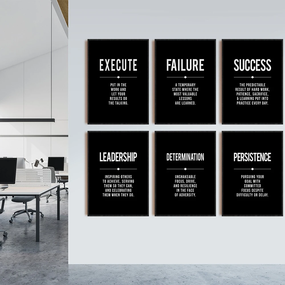 Office Wall Art Decor Motivational Prints Black Poster Success Leadership Quote Inspirational Art Entrepreneur Painting Pictures
Office Wall Art Decor Motivational Prints Black Poster Success Leadership Quote Inspirational Art Entrepreneur Painting Pictures