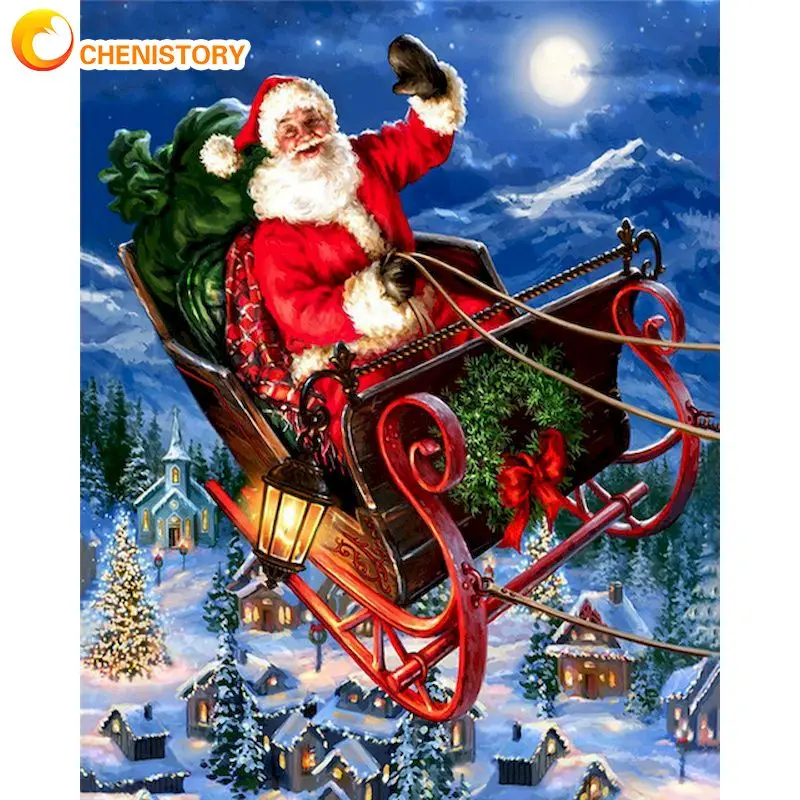 CHENISTORY 60x75cm Frame Painting By Number Santa Claus Coloring By Numbers Acrylic Paint On Canvas Home Decors Wall Art Picture
CHENISTORY 60x75cm Frame Painting By Number Santa Claus Coloring By Numbers Acrylic Paint On Canvas Home Decors Wall Art Picture