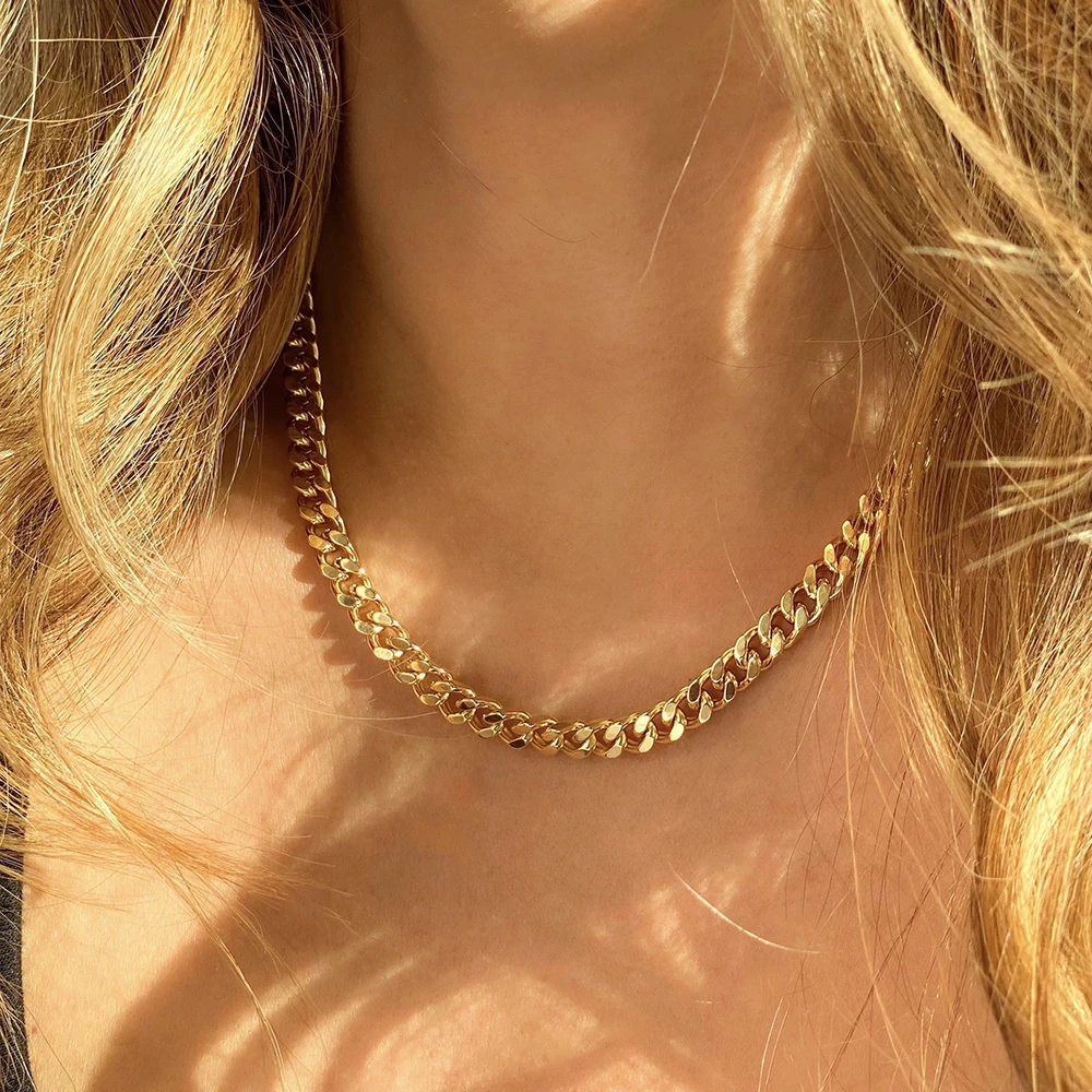 JUJIE 316L Stainless Steel Cuban Chain Necklace For Women 2MM/3MM/4MM/6MM/8MM Curb Necklaces Jewelry Wholesale/Dropshipping
JUJIE 316L Stainless Steel Cuban Chain Necklace For Women 2MM/3MM/4MM/6MM/8MM Curb Necklaces Jewelry Wholesale/Dropshipping