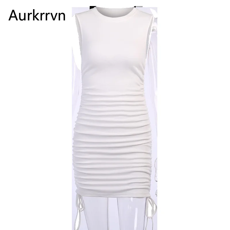 Aurkrrvn Drawsting Sheath Mini Dress Women O-neck Knitted Tanks Dresses Summer Womans Skinny Elegant Sleeveless Dresses Feminine
Aurkrrvn Drawsting Sheath Mini Dress Women O-neck Knitted Tanks Dresses Summer Womans Skinny Elegant Sleeveless Dresses Feminine