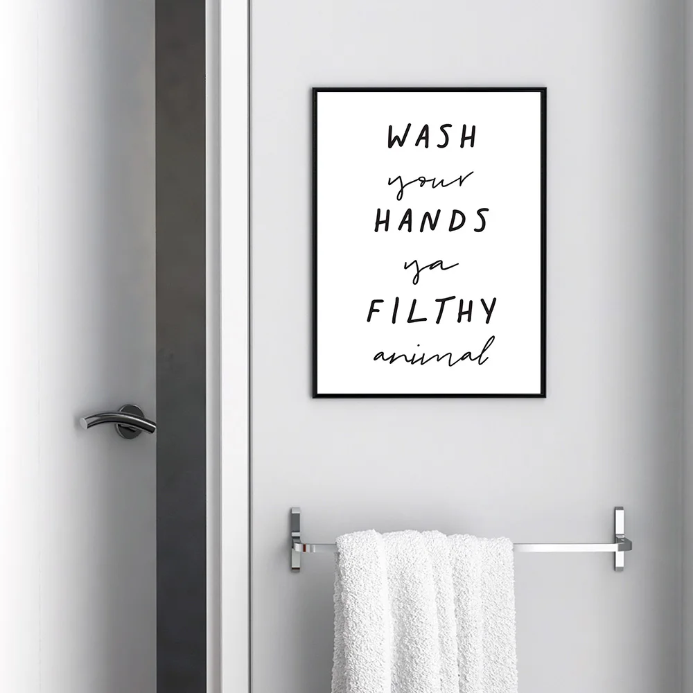 Nordic Poster Cute Quote Print for Bathroom Decor Abstract Black White Wall Art Print Canvas Painting Decor for Home
Nordic Poster Cute Quote Print for Bathroom Decor Abstract Black White Wall Art Print Canvas Painting Decor for Home