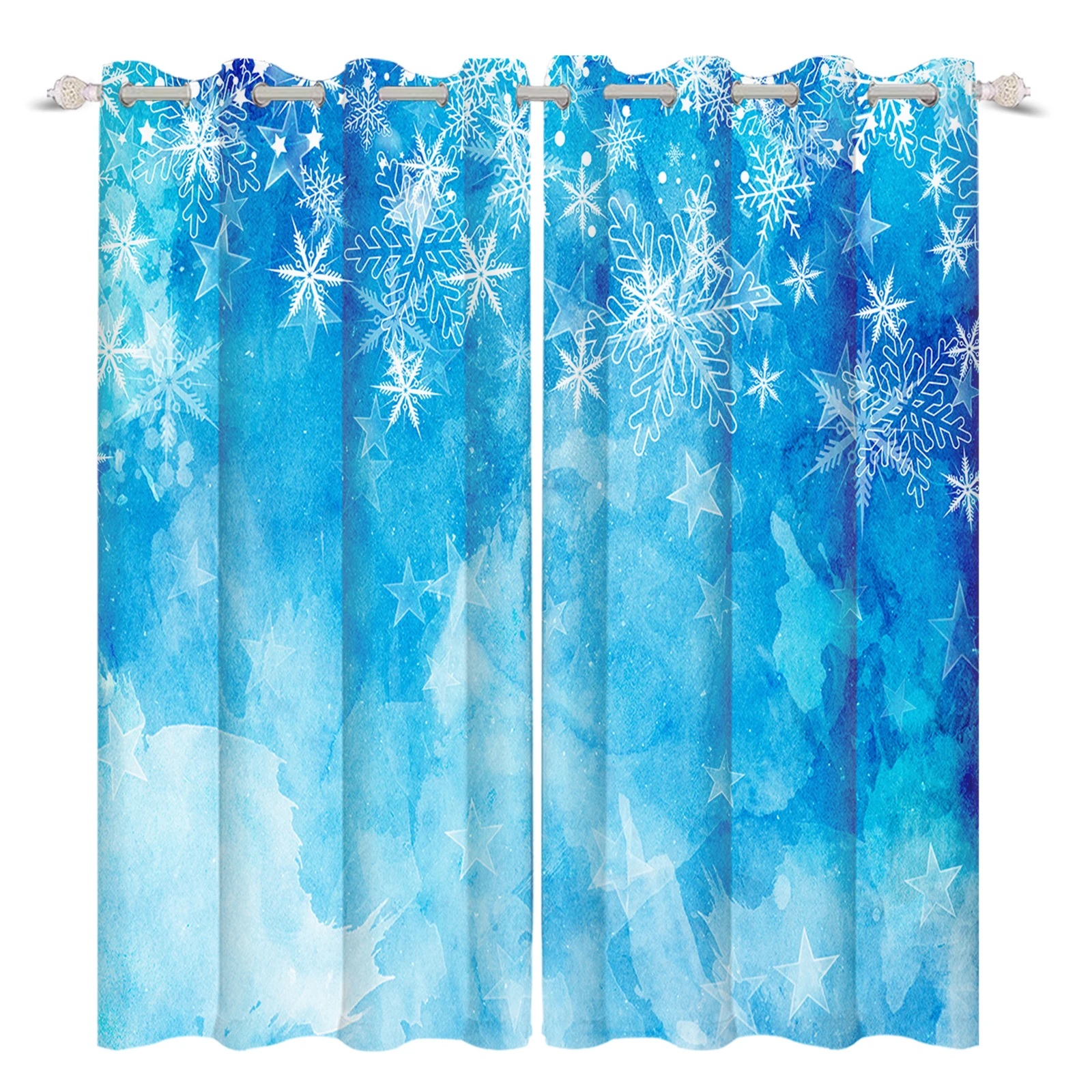 Beautiful White Crystal Snowflake Printed Curtains Snow Scenery Blue Treatment Drapes Home Decor For Living Room Bedroom
Beautiful White Crystal Snowflake Printed Curtains Snow Scenery Blue Treatment Drapes Home Decor For Living Room Bedroom