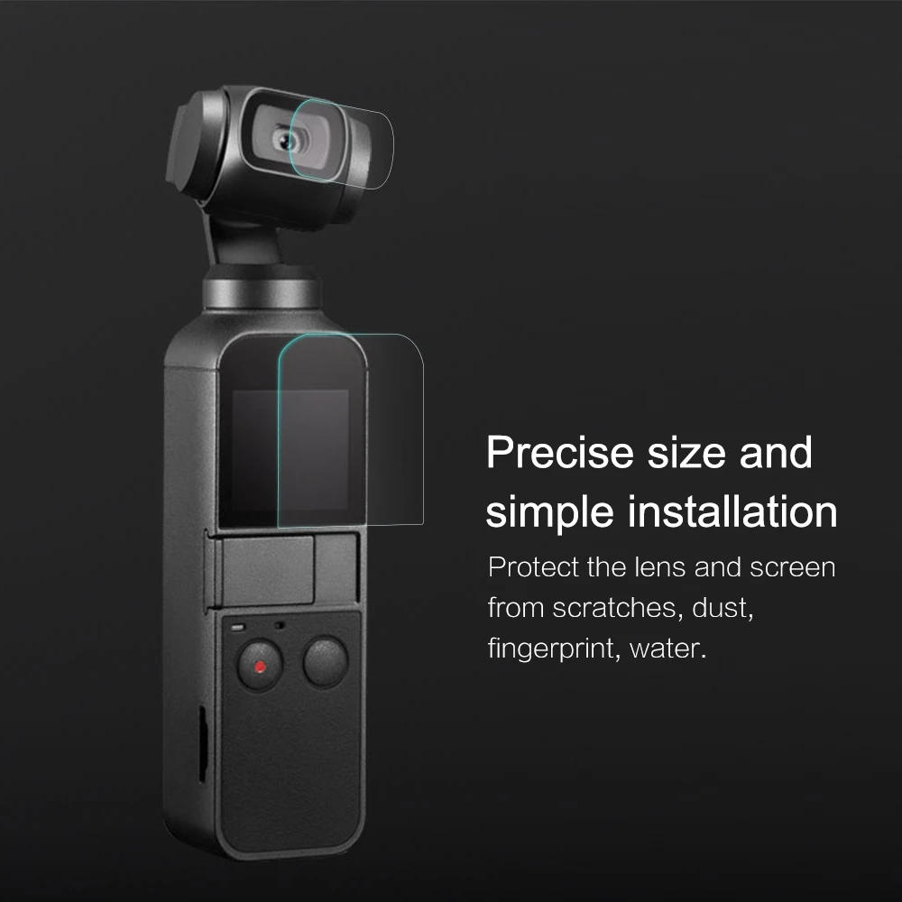 Набор защитных пленок для объектива камеры и экрана из стекловолокна DJI OSMO Pocket