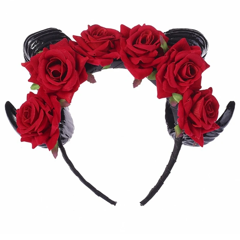 Christmas Halloween Cosplay Hair Accessories Ox Sheep Horn Headband Crown Artificial Velvet Rose Flower Gothic Retro Headdress
Christmas Halloween Cosplay Hair Accessories Ox Sheep Horn Headband Crown Artificial Velvet Rose Flower Gothic Retro Headdress