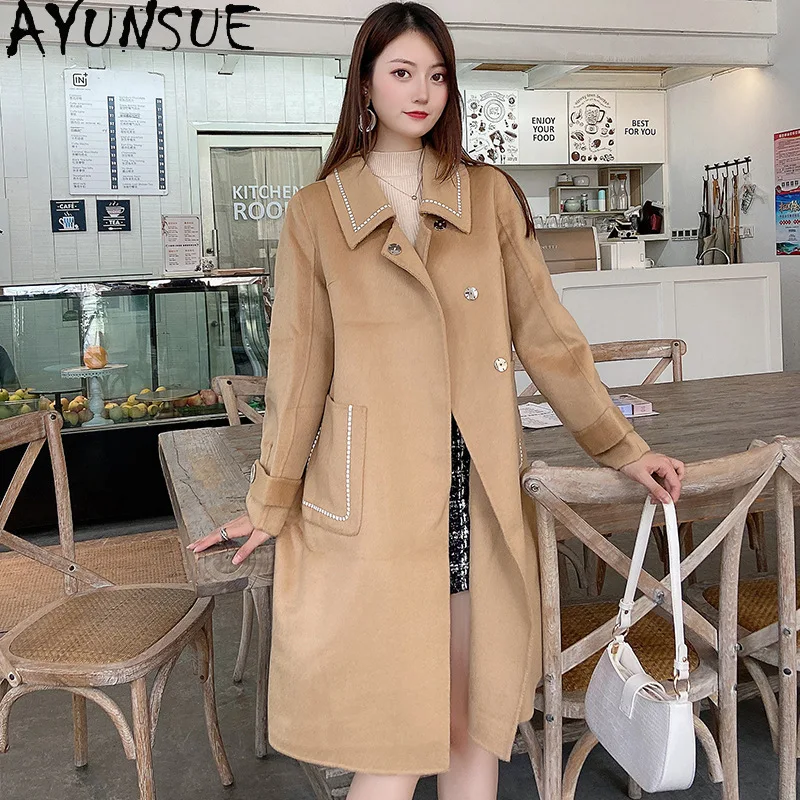 2020 Winter 100% Wool Coat Long Fashion Coat Women Autumn Korean Style Elegant Ladies Coats and Jackets Women's Clothing WPY1311
2020 Winter 100% Wool Coat Long Fashion Coat Women Autumn Korean Style Elegant Ladies Coats and Jackets Women's Clothing WPY1311