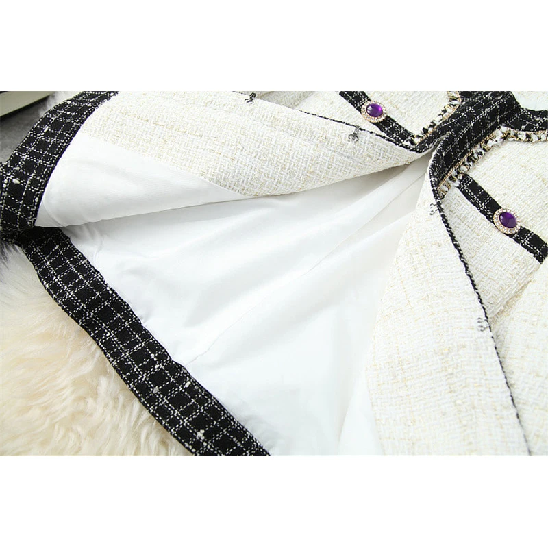 2020 Autumn Winter Runway Designers Tweed Woolen Jacket and Skirt 2 Piece Set Elegant Lady Office Outfits Women Suits
2020 Autumn Winter Runway Designers Tweed Woolen Jacket and Skirt 2 Piece Set Elegant Lady Office Outfits Women Suits