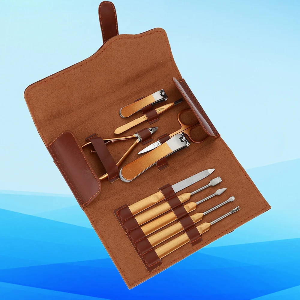 1 Set 10pcs Nail Clipper Set Stainless Steel Nail Cutter Kit Manicure Set Portable Nail File Tool
1 Set 10pcs Nail Clipper Set Stainless Steel Nail Cutter Kit Manicure Set Portable Nail File Tool