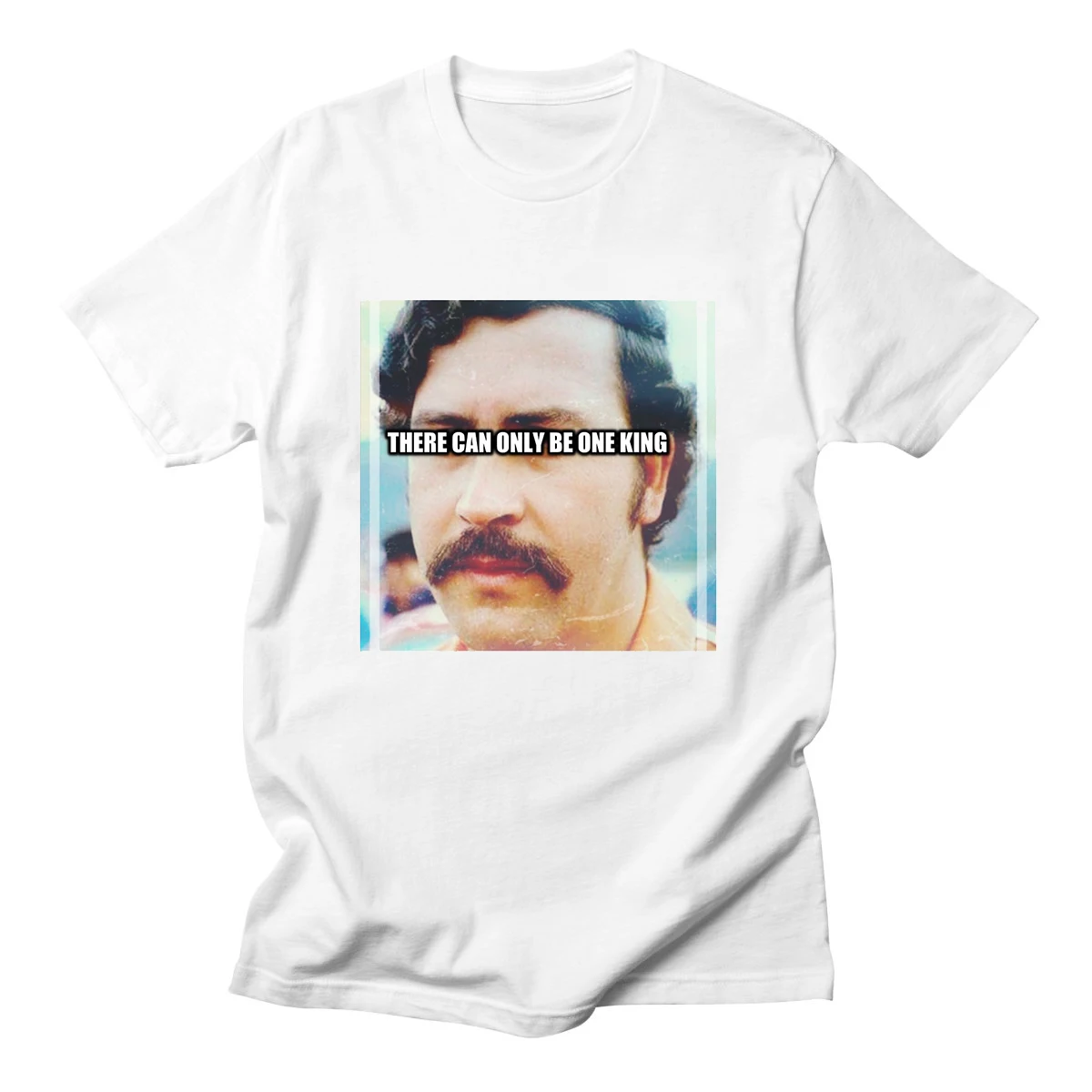 Для мужчин принты с героями из мультфильма хлопковые футболка Narcos Pablo Escobar