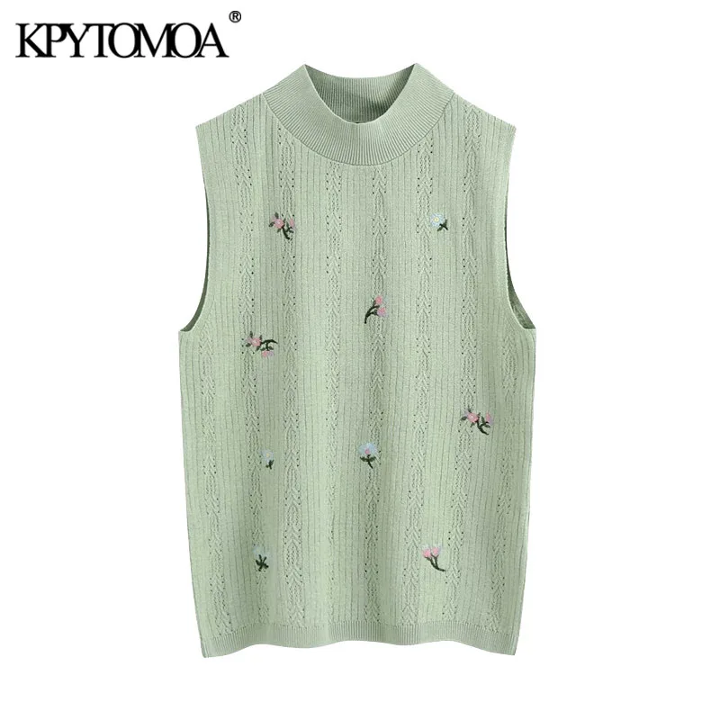KPYTOMOA Women 2021 Fashion Floral Embroidery Cropped Knitted Vest Sweater Vintage O Neck Long Sleeve Female Waistcoat Chic Tops
KPYTOMOA Women 2021 Fashion Floral Embroidery Cropped Knitted Vest Sweater Vintage O Neck Long Sleeve Female Waistcoat Chic Tops