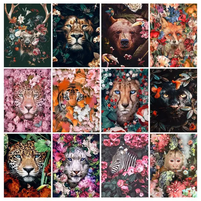 PhotoCutom Oil Painting By Numbers Deer Lion 60X75Cm Diy Paint By Numbers For Adult Animals Frameless Canvas Painting Unique Gif 
PhotoCutom Oil Painting By Numbers Deer Lion 60X75Cm Diy Paint By Numbers For Adult Animals Frameless Canvas Painting Unique Gif