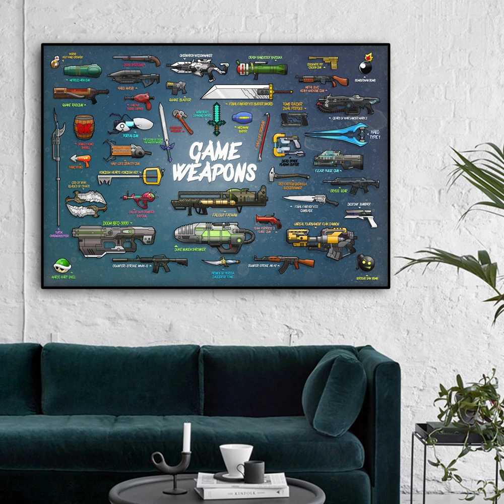 Modern Abstract Game Weapons Posters and Prints on Canvas Wall Art Canvas Painting for Game Lovers Game Room Home Decor Cuadros
Modern Abstract Game Weapons Posters and Prints on Canvas Wall Art Canvas Painting for Game Lovers Game Room Home Decor Cuadros