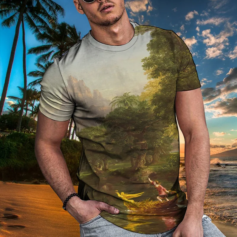 Summer Men 3D Print T Shirt Male Model Show Short T Shirt Landscape Bird Casual Jogging Style
Summer Men 3D Print T Shirt Male Model Show Short T Shirt Landscape Bird Casual Jogging Style