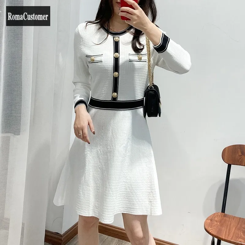 New Womens Spring France Style Fashion Elegant Long Sleeve Dress O-Neck Knitted Korean Slim Pullover Casual A-Line Dress
New Womens Spring France Style Fashion Elegant Long Sleeve Dress O-Neck Knitted Korean Slim Pullover Casual A-Line Dress