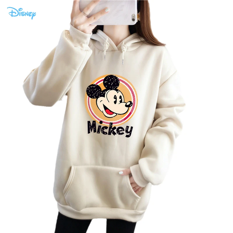 Fleece Thick Warm Disney Mickey Hooded Sweatshirt for Women Autumn Winter 2021 New Korean Fashion Crewneck Sweatshirt Haut Femme
Fleece Thick Warm Disney Mickey Hooded Sweatshirt for Women Autumn Winter 2021 New Korean Fashion Crewneck Sweatshirt Haut Femme