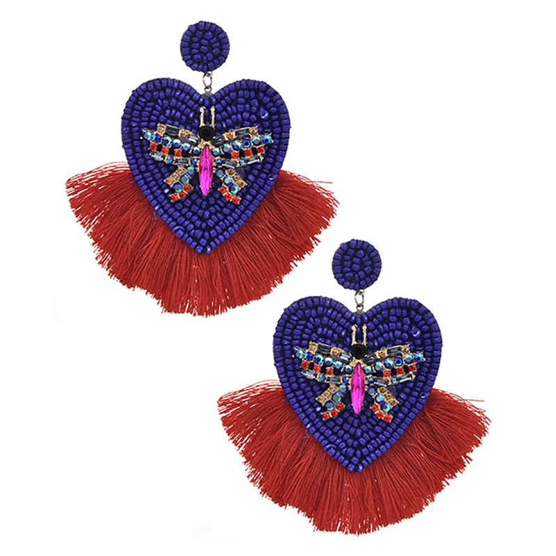ZHINI Ethnic Boho Colorful New Long Tassle Earrings for Women Handmade Zircon Dragonfly Drop Earring Statement Jewelry Brincos
ZHINI Ethnic Boho Colorful New Long Tassle Earrings for Women Handmade Zircon Dragonfly Drop Earring Statement Jewelry Brincos