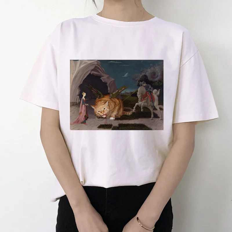 Fashion Short Sleeve Tshirt Ulzzang Kawaii Women Streetwear Camisas Mujer Aesthetic Cat Printed Tshirt Casual Korean Clothes
Fashion Short Sleeve Tshirt Ulzzang Kawaii Women Streetwear Camisas Mujer Aesthetic Cat Printed Tshirt Casual Korean Clothes