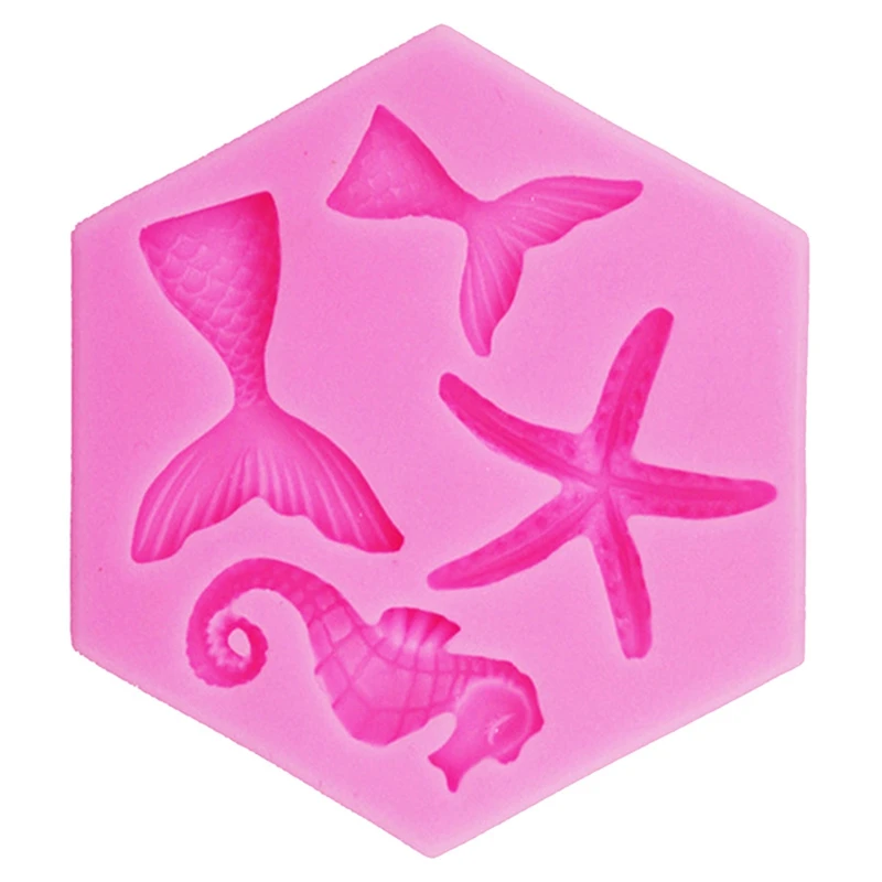 Fangdan chocolate cake decoration tool DIY handmade clay resin soap baking mold tool Mini Mermaid tail starfish silicone mold
Fangdan chocolate cake decoration tool DIY handmade clay resin soap baking mold tool Mini Mermaid tail starfish silicone mold