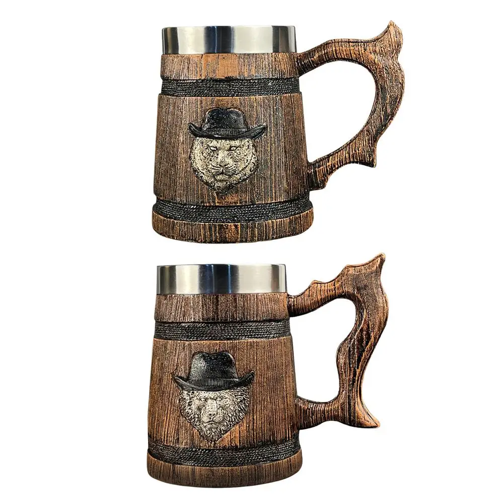 Beer Mugs Wooden Barrel Beer Mug 580 Ml Stainless Steel Beer Cocktail Beverage Mug Vintage Rustic Large Capacity Beer Mug
Beer Mugs Wooden Barrel Beer Mug 580 Ml Stainless Steel Beer Cocktail Beverage Mug Vintage Rustic Large Capacity Beer Mug