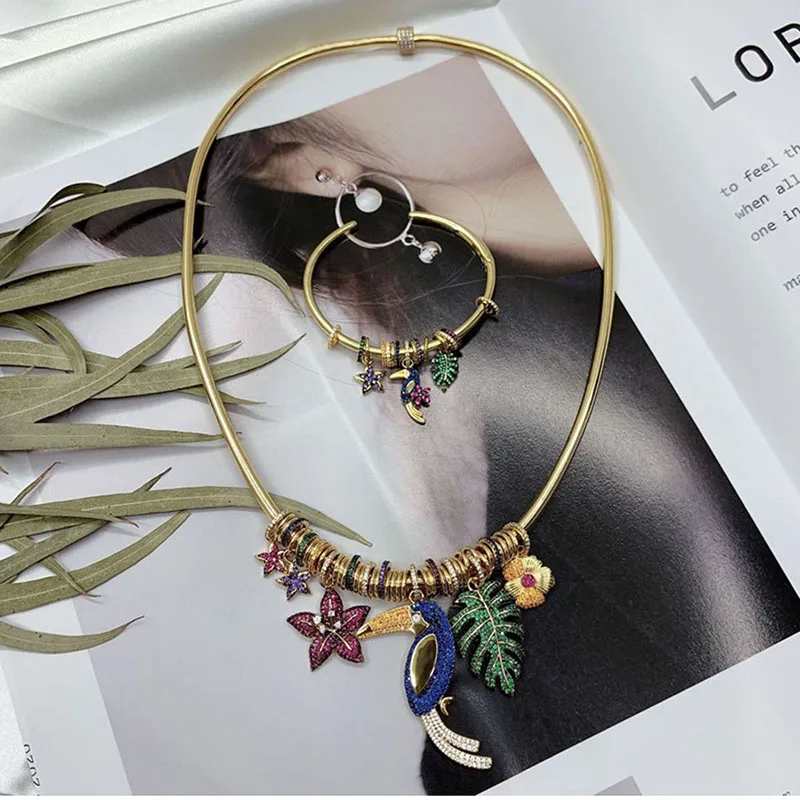 s925 Sterling Silver Collars Colorful Forest Bird Bracelet Europe And America Luxury Brand Exquisite 3A Zircon Monaco Jewelry
s925 Sterling Silver Collars Colorful Forest Bird Bracelet Europe And America Luxury Brand Exquisite 3A Zircon Monaco Jewelry