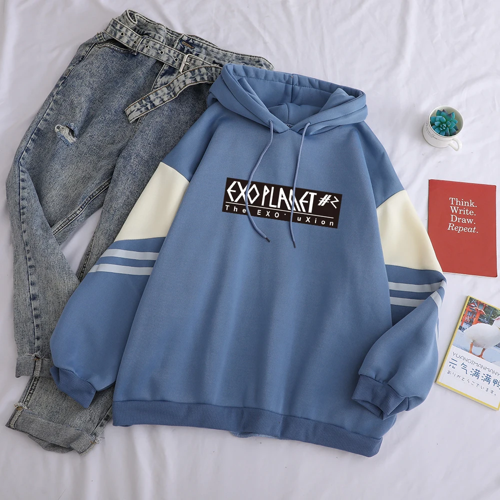 Толстовки Harajuku, женская одежда, флисовые блузки для сращивания цветов, повседневная корейская мода, женские толстовки с капюшоном EXO Kpop y2k
Толстовки Harajuku, женская одежда, флисовые блузки для сращивания цветов, повседневная корейская мода, женские толстовки с капюшоном EXO Kpop y2k