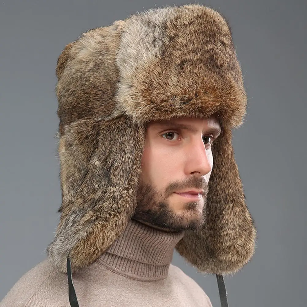 Winter Warm Bomber Hat Thicken Faux Fur Hats Windproof Ear Protect Flaps Bomber Cap Soft Hat For Mens Women Unisex Outdoor Hat
Winter Warm Bomber Hat Thicken Faux Fur Hats Windproof Ear Protect Flaps Bomber Cap Soft Hat For Mens Women Unisex Outdoor Hat