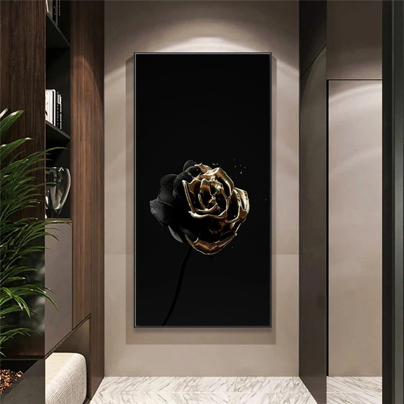 Canvas Painting Black Gold Modern Abstract Skull Flower Modern Posters Prints Wall Art Picture for Living Room Decor Cuadros
Canvas Painting Black Gold Modern Abstract Skull Flower Modern Posters Prints Wall Art Picture for Living Room Decor Cuadros