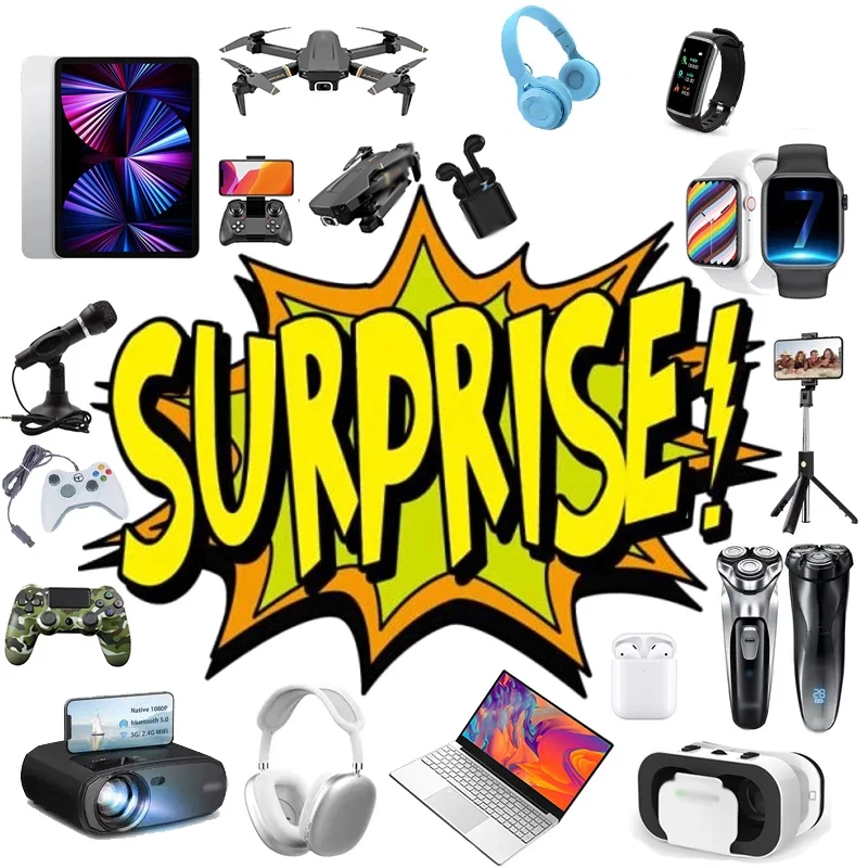 Lucky Mystery Boxes,Mysterious Random Products,There is A Chance to Open:Such As Drones,Smart Watches,Gamepad,Anything Possible
Lucky Mystery Boxes,Mysterious Random Products,There is A Chance to Open:Such As Drones,Smart Watches,Gamepad,Anything Possible